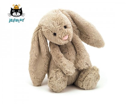 Jellycat 害羞米色邦尼兔（中号：31厘米x12厘米）